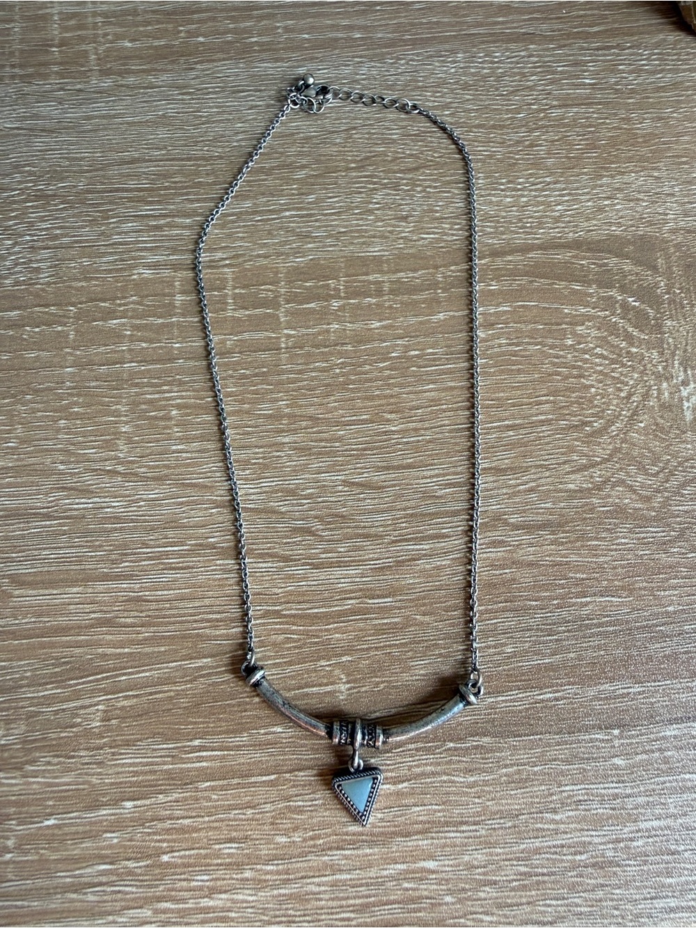 Silver Triangle Pendant Necklace